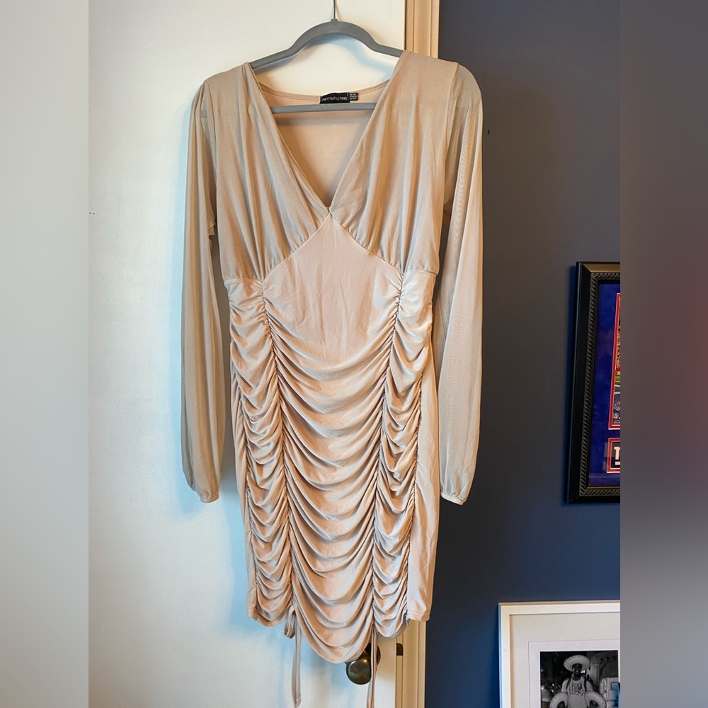 Pretty Little Thing Long Sleeve Ruched Dress